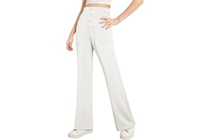 DOKOTOO KIDS Girls School Uniform Pants Straight Stretchy Dress Pants Size 6-15 Years