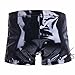 FEESHOW Men's PVC Faux Leather Zipper Boxer Shorts Lacing Underwear Briefs