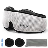 HOMMINI Sleep Mask/Eye Mask for Sleeping, 3D Breathable Memory Foam Contoured Modular Nap/Travel Sleeping mask, Light Blockout with Adjustable Anti-Slip Gel/Ear Plugs/Travel Pouch for Men Women Kids
