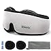 HOMMINI Sleep Mask, Eye Mask for Sleeping, 3D Breathable Memory Foam Contoured Modular Nap/Travel Sleeping mask, Light Blockout with Adjustable Anti-Slip Gel/Ear Plugs/Travel Pouch for Men Women Kids