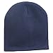 DALIX Solid Color Beanie Cap 8 Inch Winter Hat Warm Snowboard Ski Hat In Navy Blue