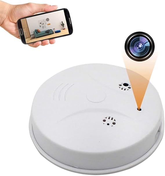WiFi Smoke Detector Hidden Camera, CAMAKT HD 1080P Wireless Nanny Cam