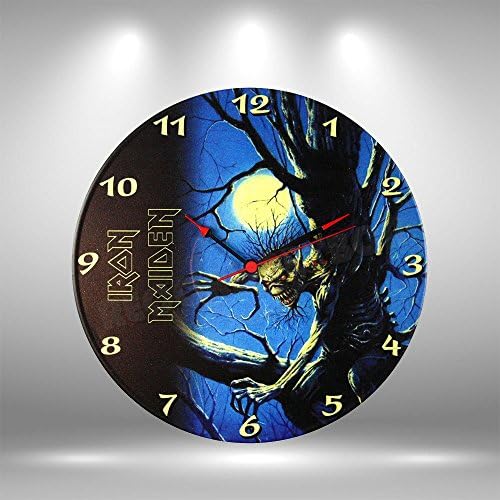 Iron Maiden Vinyl record clock - Handmade original gifts &amp; home decoration.