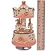 Youtang(TM Clockwork Mechanism 3-Horse Carousel Music Box Melody Carrying You from Castle in The Sky(Laputa)(Multicolor)