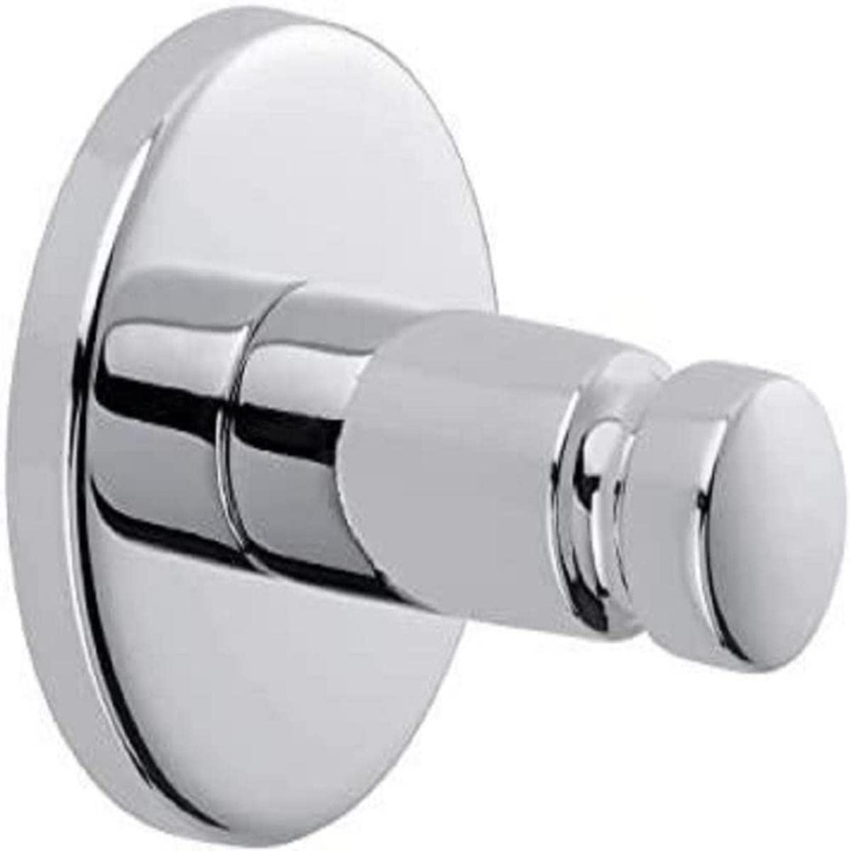 tesa® Smooz Towel Hook, high Gloss Chromed Metal, self-Adhesive, Adhesive mounting Technology, 37mm x 37mm x 37mm