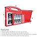 HDE Case for iPad 2 3 4 Kids Shockproof Bumper Hard Cover Handle Stand with Built in Screen Protector for Apple iPad 2nd 3rd 4th Generation (Red)