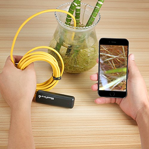 BlueFire Semi-rigid Flexible Wireless Endoscope IP67 Waterproof WiFi Borescope 2 MP HD Resolutions Inspection Camera Snake Camera for Android and iOS Smartphone, iPhone, Samsung, iPad, Tablet (16.4FT)