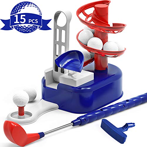 iPlay, iLearn Kids Golf Toys Set, Boys Outdoor Yard Sport Game, Training Golf Balls & Clubs Equipment, Exercise Indoor Gaming, Outside Active Gifts for 3 4 5 6 7 8 Year Olds, Toddlers Children Girls (Best Golf Clubs For 7 Year Old)