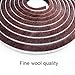 fowong Fuzzy Weather Stripping, 11/32 inch x 11/32 inch x 16 Feet, High Density Brush Seal Strip for Sliding Sash Door Window Wardrobe Seal (Brown)