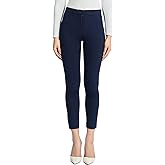 SANDY & SID Cropped Pants for Women Petite Small Size Mid Waist Slim Fit Work Pants Stretch Trousers Slack Casual Office Wear