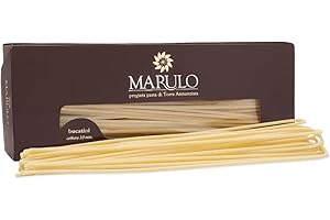 Bucatini Pasta, Bronze Die Cut Artisan Pasta from Italy, 1.1 lbs (500 g), Homemade Italian Pasta, 100% Durum Semolina. Marulo Pasta di Torre Annunziata. Imported Italian Artisan Pasta from Napoli.…