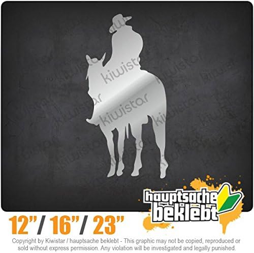 Cowboy rider - Available in 3 sizes 15 COLORS - Neon + Chrome! Decal Sticker Bumper Rear Window Vinyl Motorcycle
