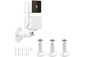 PEFECON Wall Mount for Wyze Cam Pan V3 and Wyze Cam V4 and V3 and Wyze Cam Outdoor, 3 Pack 360 Degree Swivel Adjustable Wall Mount Bracket for Wyze Outdoor Indoor Camera System (Wyze Camera is NOT Included)