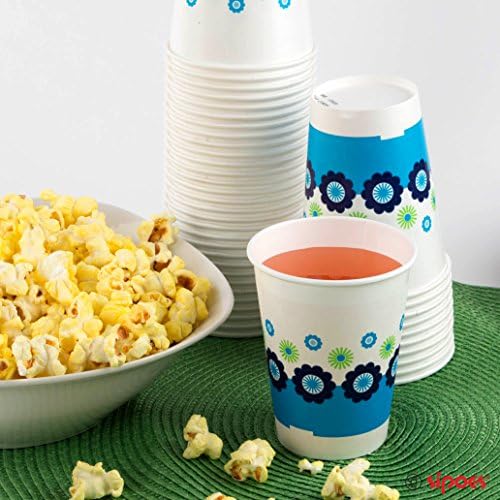 9 oz Disposable Paper Cups – Hygienic Single Use for Bathroom, Home and Office Supplies – Medium Size for Drinks, Snacks and Craft Projects – Cold Liquids – 132 count – by Sipoes