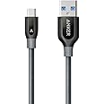 Anker PowerLine+ USB C to USB 3.0 cable, High Durability Type C Braided Charging Cable for Galaxy S10, S9, Sony XZ (3FT,Grey)
