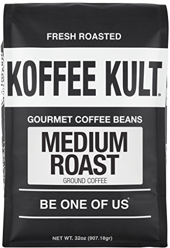 Koffee Kult Koffee Kult Medium Roast Smooth and Flavorful Medium Roast Ground Coffee - Perfect for a Relaxing Cup Anytime (Medium Roast, 32oz)