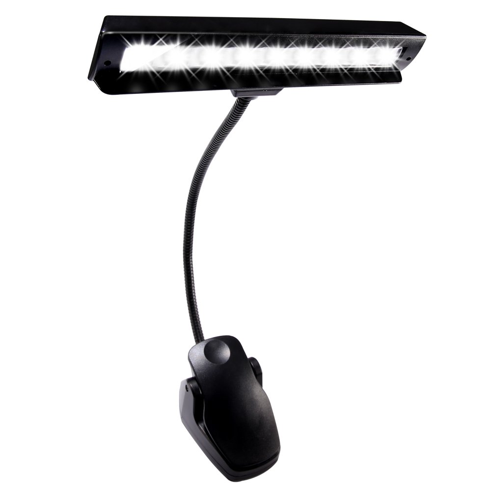 Hallomall 9 LED Clip On Music Stand Lights3AA Batteries Included Adjustable eBay