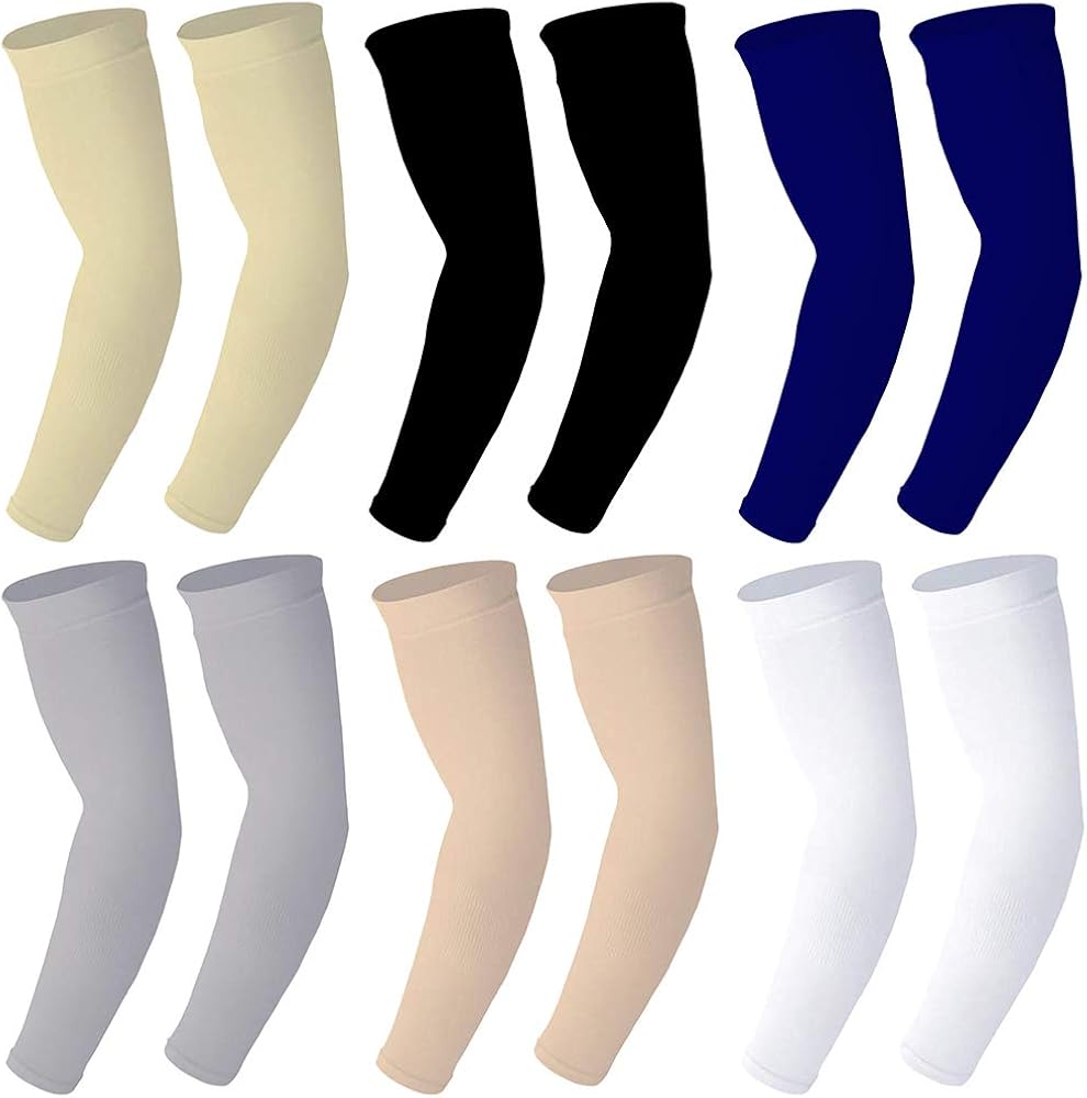 Arm Sleeves With Beige,Black,Dark Blue,Grey,Skin And White Color 6