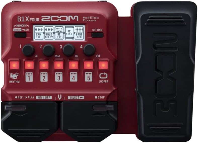 Zoom B1X FOUR Guitar Effects Pedal Black 71 Internal Effects USB