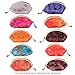 Silky Embroidered Brocade Oriental Fan Zipper Jewelry Coin Pouch Wallet (Set of 10)
