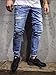 Men's Ripped Destroyed Jeans Slim Fit Distressed Denim Pants Trousers Blue101 30