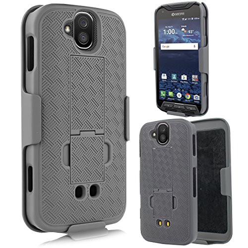Kyocera Duraforce Pro Case Slim Shell Swivel Hybrid Holster Defender Combo Cover with Belt Clip & Kickstand for Kyocera Duraforce Pro [E6810 E6820 E6830 E6800 E6833]