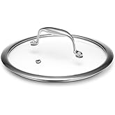 HexClad Tempered Glass Lid, 8-Inch, Designed for HexClad Hybrid Cookware, Steam Vented, Dishwasher Safe