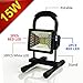 LED Work Light Vaincre 15W 24LED Outdoor Floodlight Camping Lights Portable, Built-in Rechargeable Lithium Batteries with USB Ports to charge Mobile Devices Black