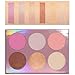 Beshine Highlighter Palette, 6-Color Highlighter Palette Brightening powder,Facial Stereoscopic Corrective Exquisite Powder for All Skin Types (Pink)