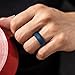 Rinspyre 10 Pack Silicone Wedding Ring for Men Rubber Bands, Black White Blue Silver Gray