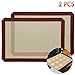 Silicone Mats Baking Set of 3 - Durable Non-Stick Silicone Baking Mats for Easy Cleaning and Even Baking | Professional Quality Baking Mat for Deliciously Convenient Bakes | 16.5 x 11.6 In - Red