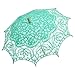 Remedios(19 colors) Green Vintage Bridal Wedding Cotton Lace Parasol Umbrella Light Green