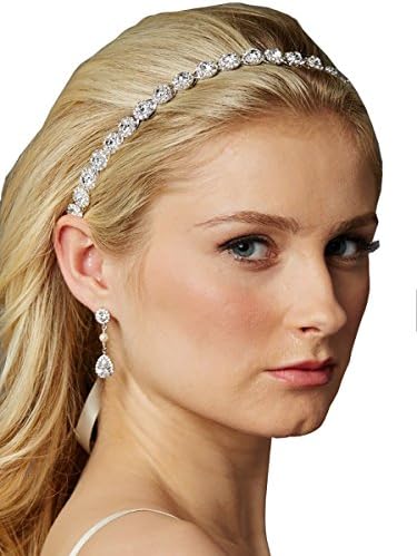 eNice Handmade Crystal Rhinestone Flower Headdress Bridal Wedding hair accessories Headwear Headpiece Rose Gold Plated