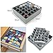 TOP-MAX Underwear Wardrobe Closet Drawer Organizer Bedroom Storage Organizer Box Divider Containers 30 Slots Compartments Adjustable Under Bed Cloth Organizer Unit for Socks Ties Hanky Belt Bra