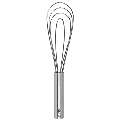 Stainless Steel Sauce Whisk, 10" - Kitchen Classic Sauce Whisks for Cooking, Blending, Mixing, Stirring, Whipping & Beating - Whisking Tool as Mixer, Frother & Stirrer - Dishwasher Safe Whisker