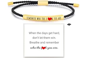 DIOWUS Dont Let The Hard Days Win Bracelet for Women Men, Handmade Braided Adjustable Wrap Stainless Steel Inspirational Let Him Comfort Birthday Gifts Jewelry