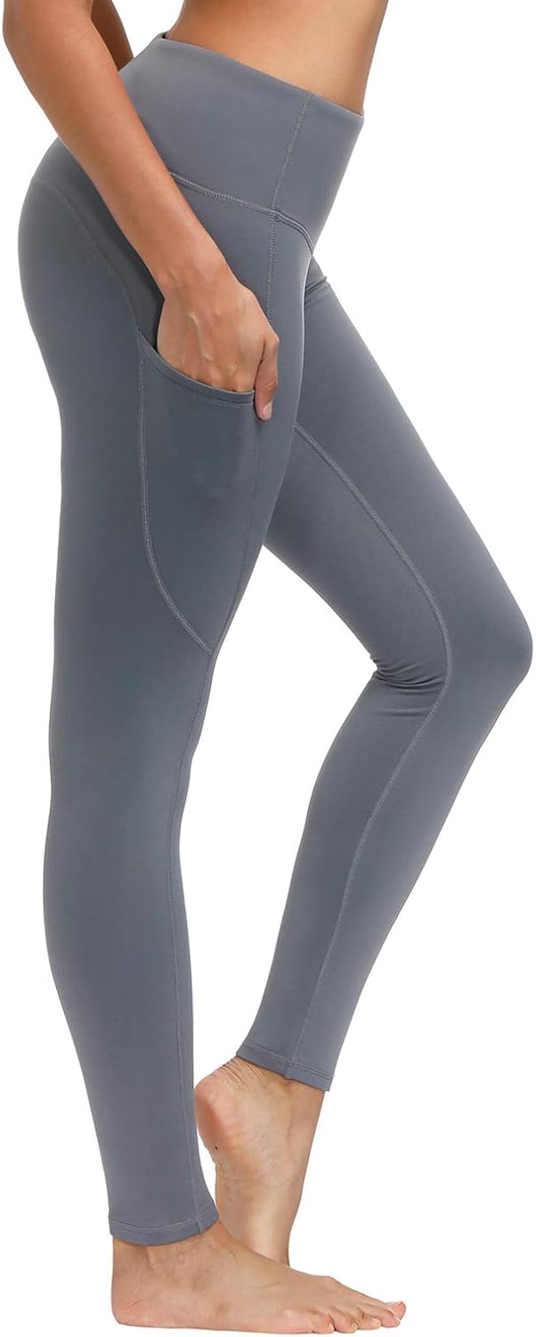 Libin Women's Fleece Lined Leggings Winter High Waisted Yoga Pant Inner Pocketed Thermal Running Tigths: Clothing