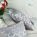 CaliTime Pack of 2 Cushion Covers Throw Pillow Cases Shells for Home Sofa Couch Modern Shining & Dull Contrast Quatrefoil Accent Geometric 20 X 20 Inches Silver Gray