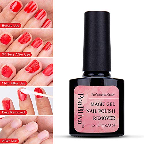 Magic Soak-Off Gel Nail Polish Remover, Professional Remover Nail Polish Delete Primer Acrylic Clean Degreaser For Nail Art Lacquer (10 ML)