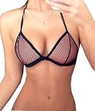 Women Strappy Bra Bathing Bandage Mesh Swimsuit Bikini Top