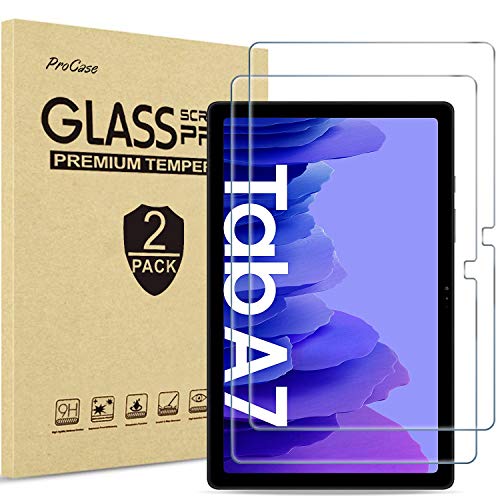 [2 Pack] ProCase Galaxy Tab A7 10.4 2020 Screen Protector T500 T505 T507, Tempered Glass Screen Film Guard for 10.4 Inch Galaxy Tab A7 2020 Tablet SM-T500 SM-T505 SM-T507