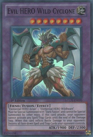 Yu-Gi-Oh! - Evil HERO Wild Cyclone (LCGX-EN070) - Legendary Collection 2 - 1st Edition - Super Rare