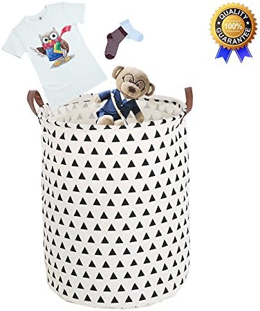 Laundry Hamper Storage Basket 19.7" x 15.7" Large Toy Storage Bin Waterproof PE Coating Bin for Kids Bedroom Clothes (black)