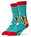 Oooh Yeah Socks - Mens Crew - Breakfast Time, Large