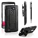 LG G3 Mini Case, RANZ® Black Rugged Impact Armor Hybrid Kickstand Cover with Locking Belt Swivel Clip Holster Case For LG G3 Vigor / G3 Mini / G3 Beat (AT&T/Sprint) with Touch Stylus