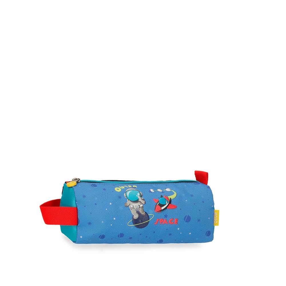Enso Outer Space Nececer, Adjustable, Multicoloured, 20.5 x 16.5 x 6 cm, Polyester, Colourful, Talla única, Adaptable Necar, Blue, Standard Size, Round Pencil Case