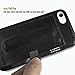 iPhone 7 Wallet Case, Protective Leather Case with Credit Card Holder Slots for Apple 4.7 Inches 2016 by Morion- Black