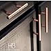 Satin Copper (Rose Gold) Cabinet Hardware Euro Style Bar Handle Pull - 6