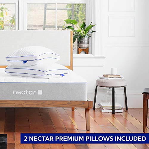 Nectar-Queen-Mattress-2-Pillows-Included-Gel-Memory-Foam-CertiPUR-US-Certified-Foams-180-Night-Home-Trial-Forever-Warranty