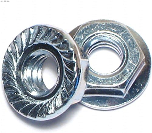 Hard-to-Find Fastener 014973242497 Coarse Hex Serrated Flange Nuts, 1/4-20, Piece-100